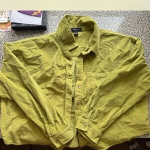 Forever 21 Olive Corduroy Shirt Jacket